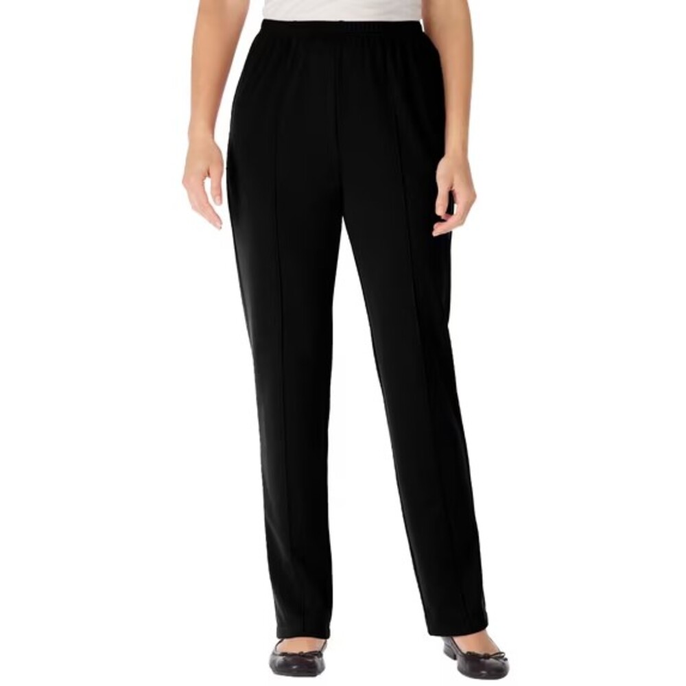 Sagharbor Women's Stretch Black Slack Pants size 20W...B8